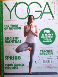 Yoga Magazine front cover - zen yoga article for Spring