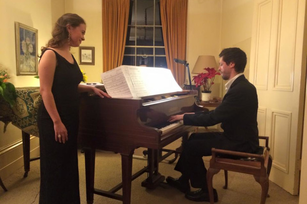 Judith and Benjamin playing pieces from "In Heaven's River"