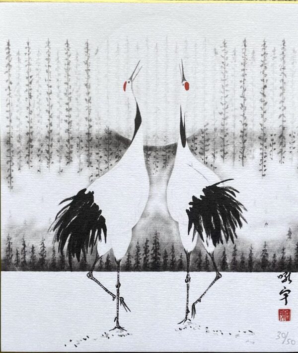 Two birds shikishi